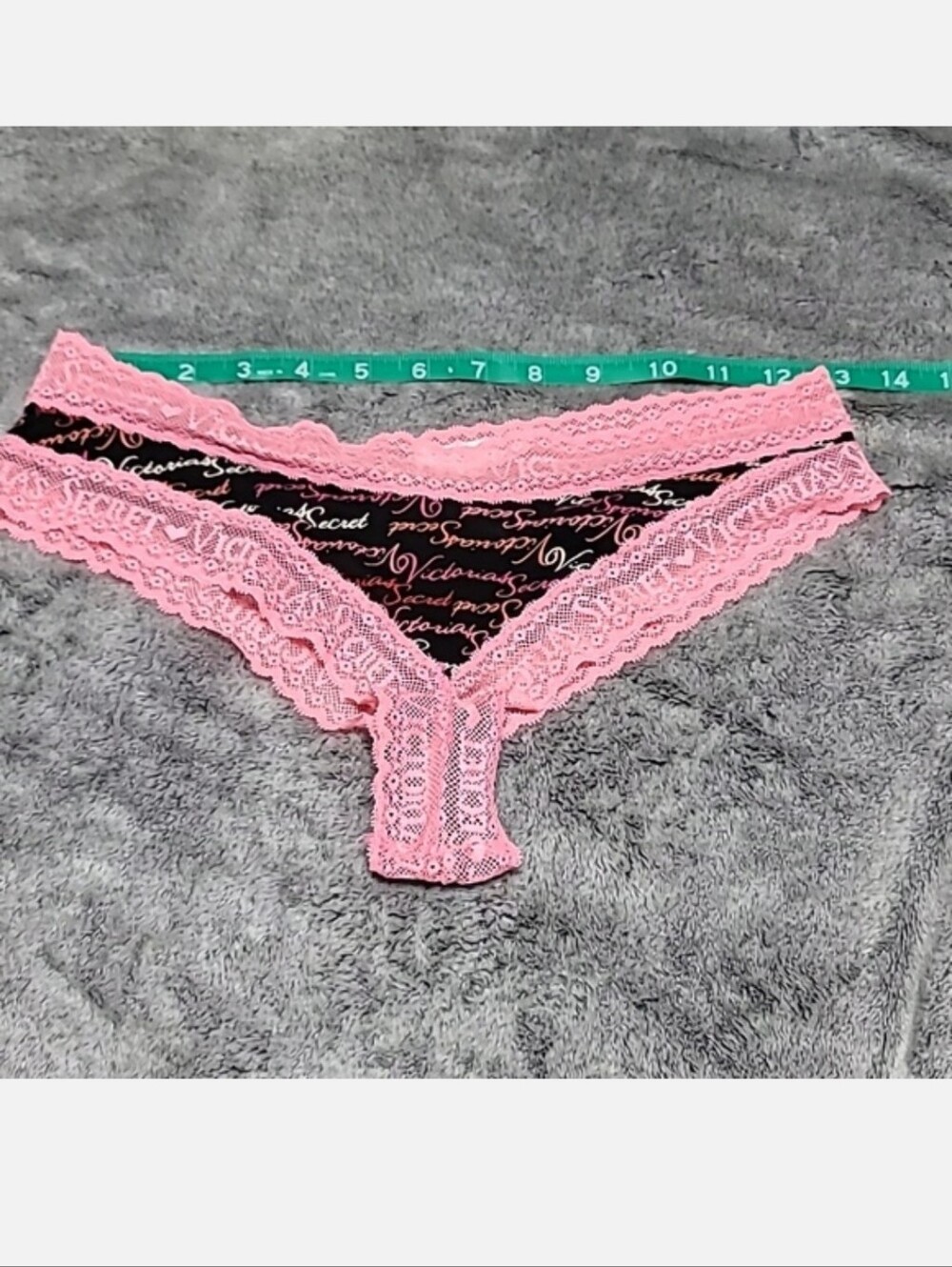 Victoria's secret rare limited edition Lace Trim Script cheeky panty Y2k